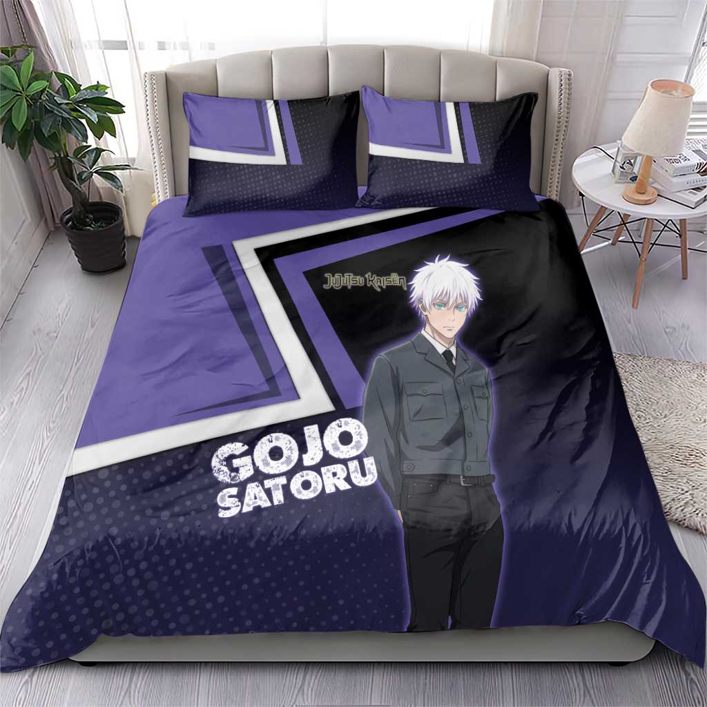 Gojo Satoru Bedding Set Bold Anime Poster Style