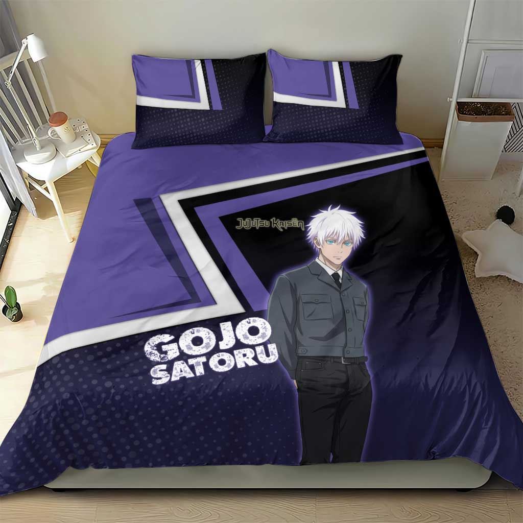 Gojo Satoru Bedding Set Bold Anime Poster Style