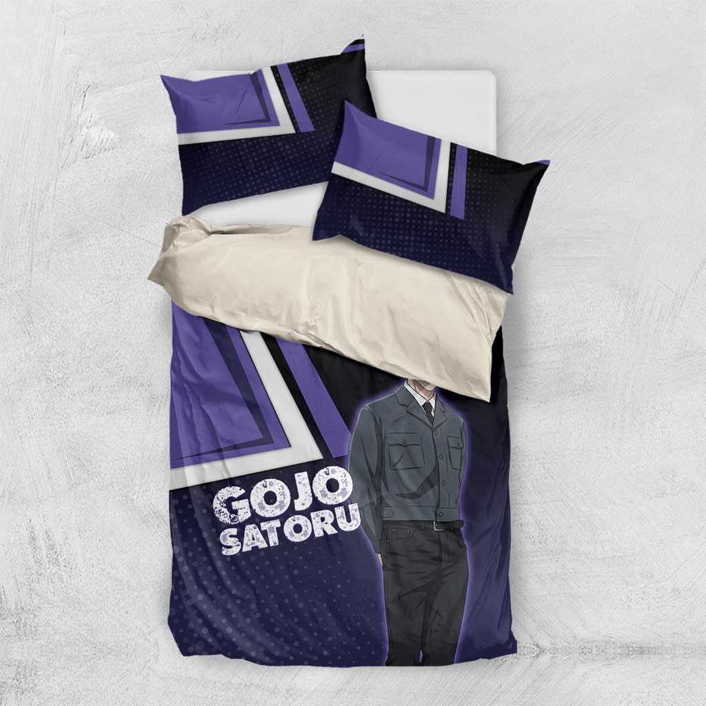 Gojo Satoru Bedding Set Bold Anime Poster Style