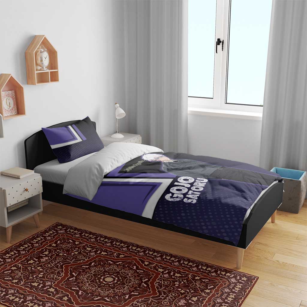 Gojo Satoru Bedding Set Bold Anime Poster Style
