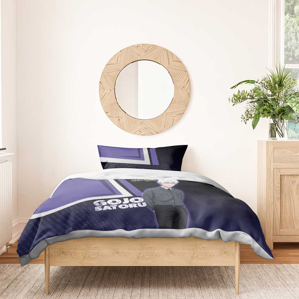 Gojo Satoru Bedding Set Bold Anime Poster Style