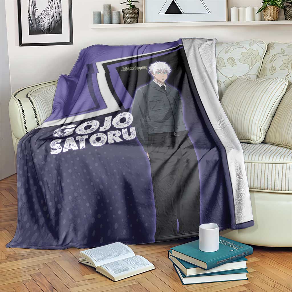 Gojo Satoru Blanket Bold Anime Poster Style