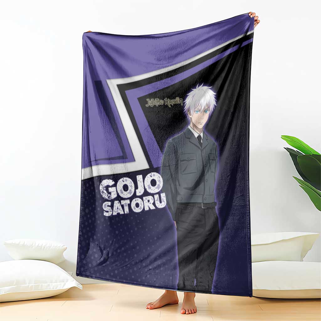 Gojo Satoru Blanket Bold Anime Poster Style