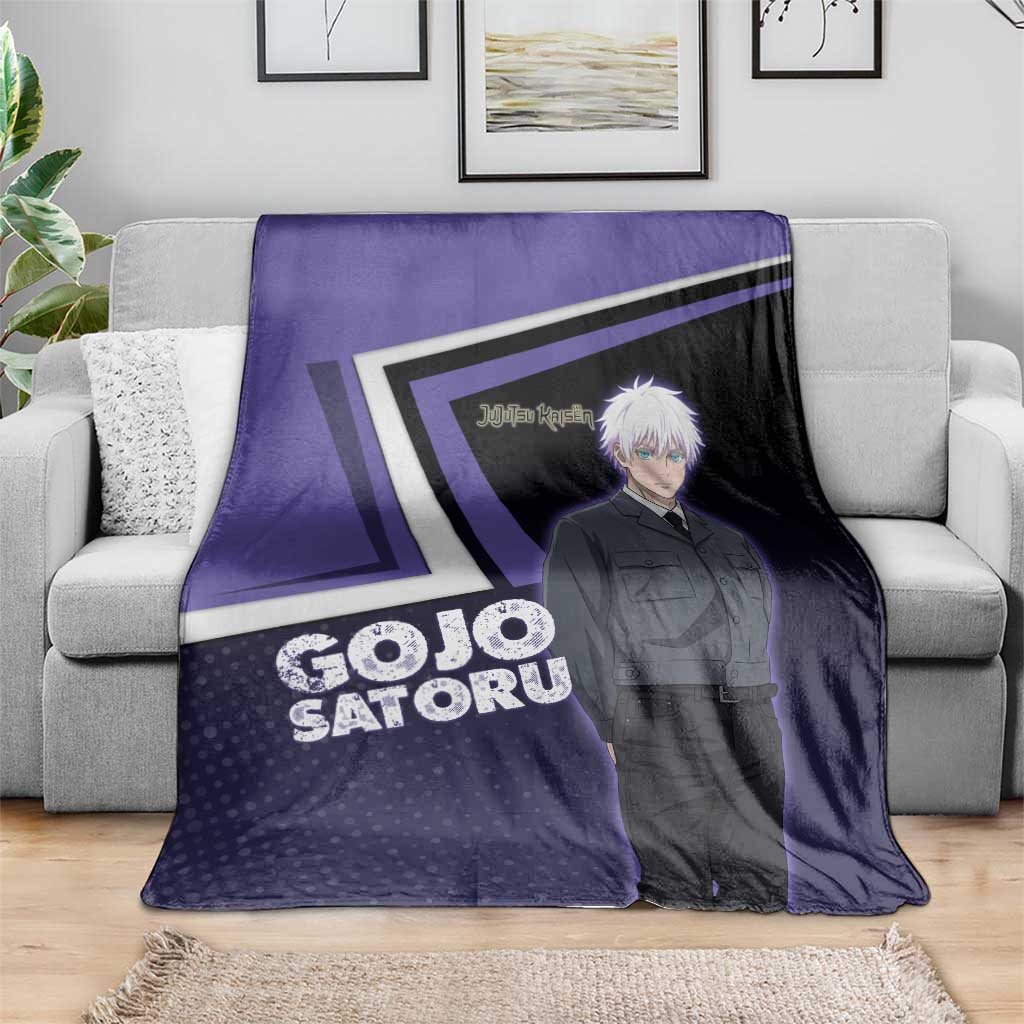Gojo Satoru Blanket Bold Anime Poster Style