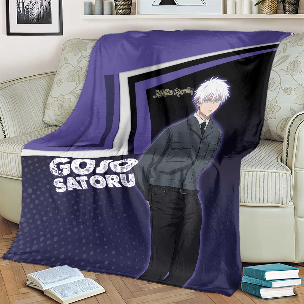 Gojo Satoru Blanket Bold Anime Poster Style