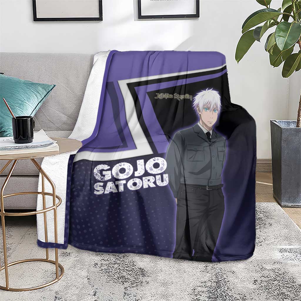 Gojo Satoru Blanket Bold Anime Poster Style