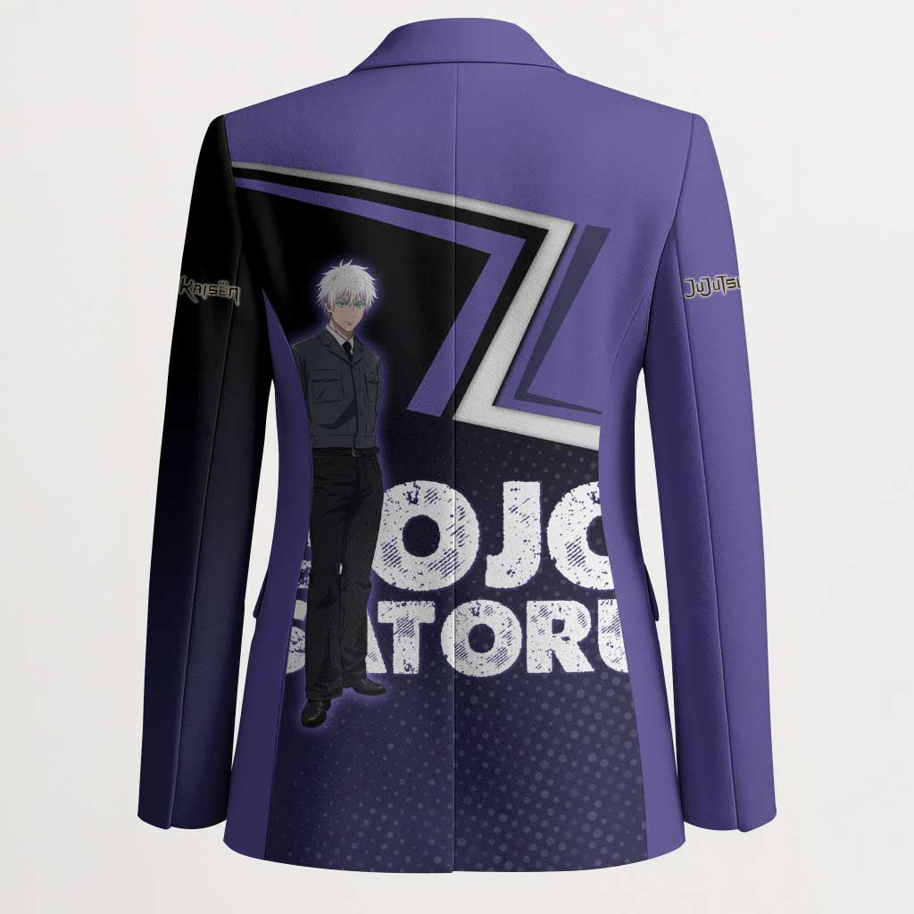 Gojo Satoru Blazer Bold Anime Poster Style
