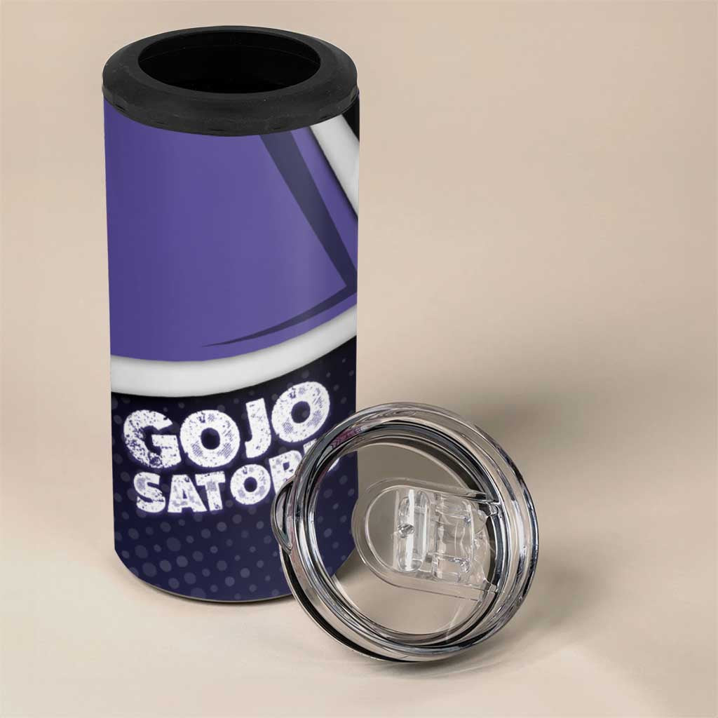 Gojo Satoru 4 in 1 Can Cooler Tumbler Bold Anime Poster Style