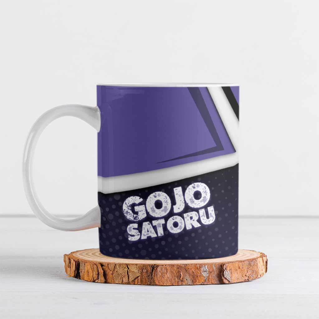 Gojo Satoru Ceramic Mug Bold Anime Poster Style