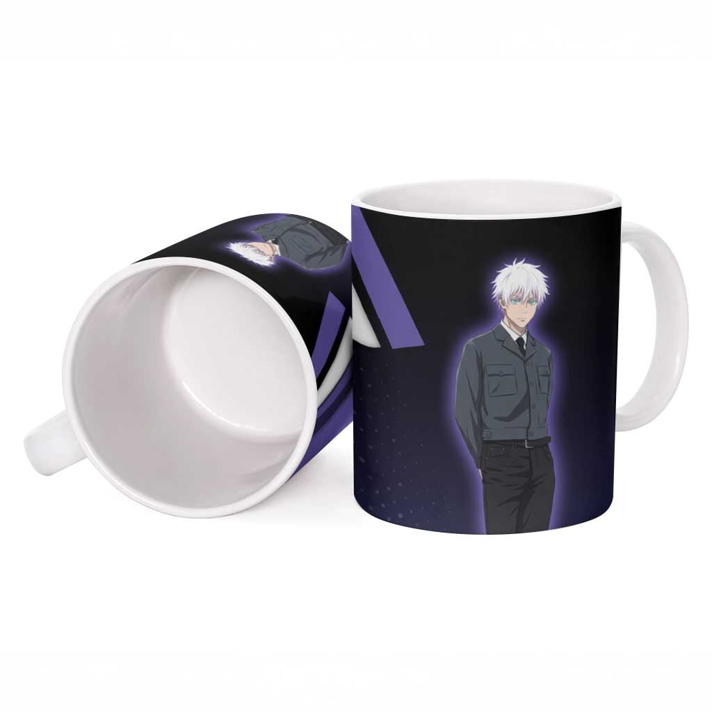 Gojo Satoru Ceramic Mug Bold Anime Poster Style
