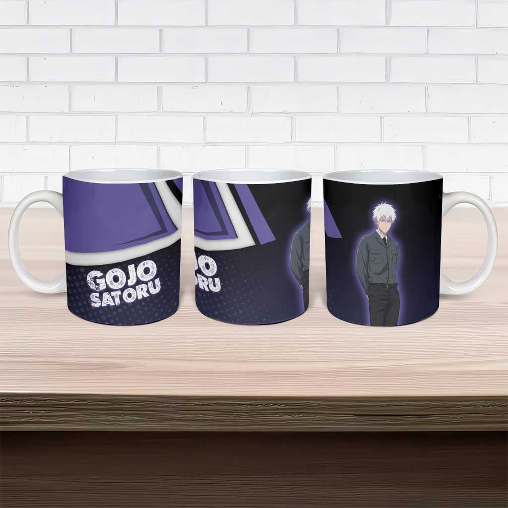 Gojo Satoru Ceramic Mug Bold Anime Poster Style
