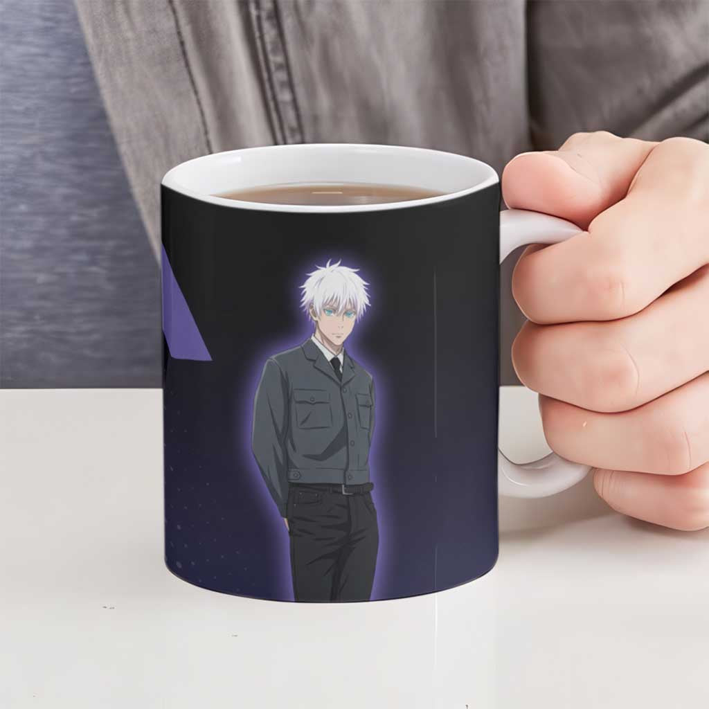 Gojo Satoru Ceramic Mug Bold Anime Poster Style