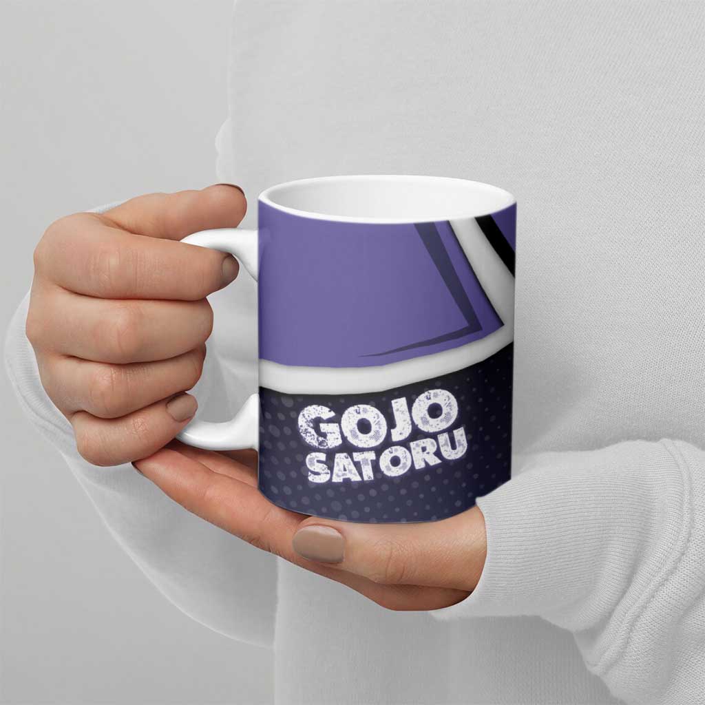 Gojo Satoru Ceramic Mug Bold Anime Poster Style