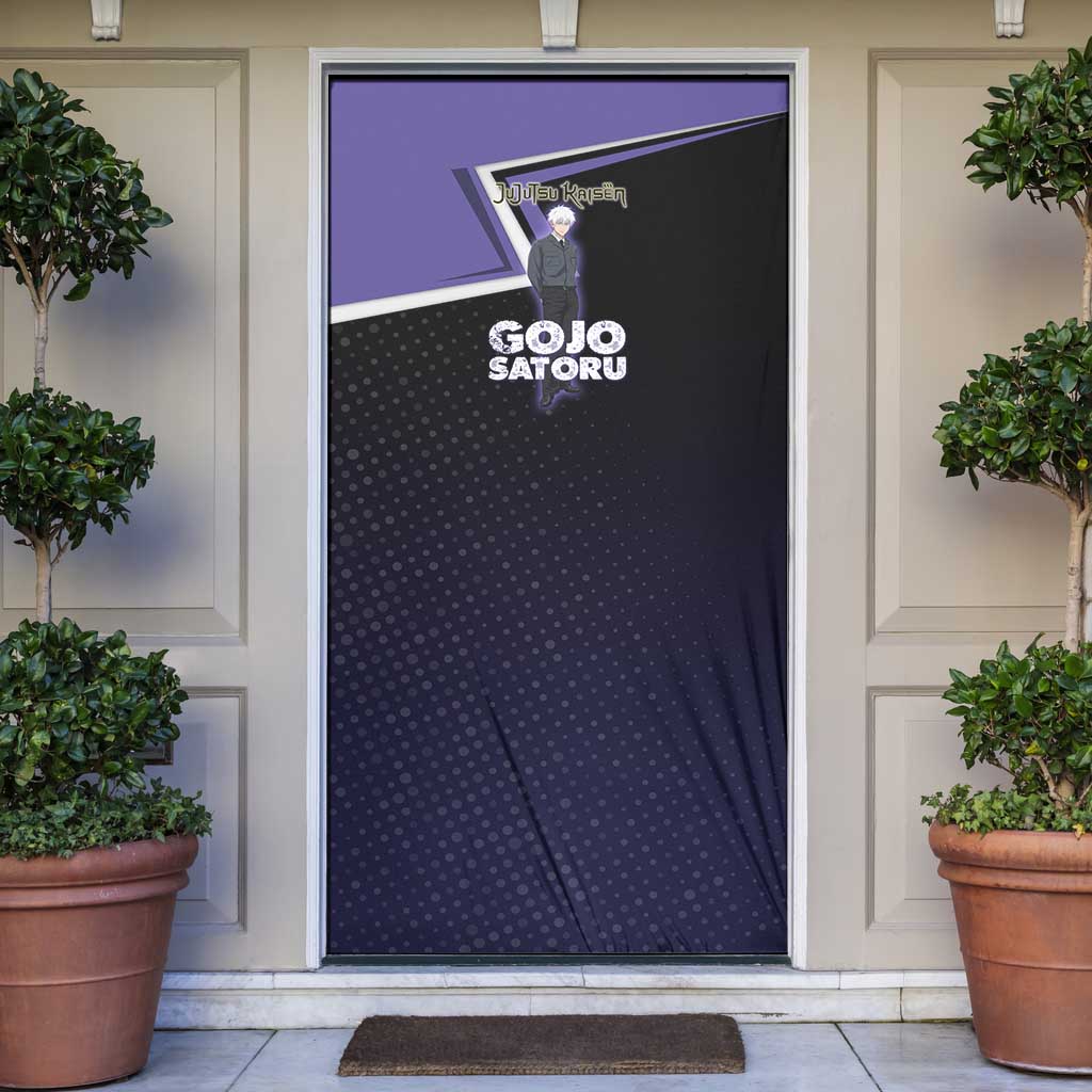 Gojo Satoru Door Cover Bold Anime Poster Style