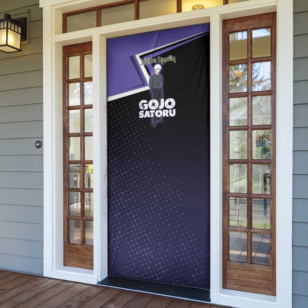 Gojo Satoru Door Cover Bold Anime Poster Style