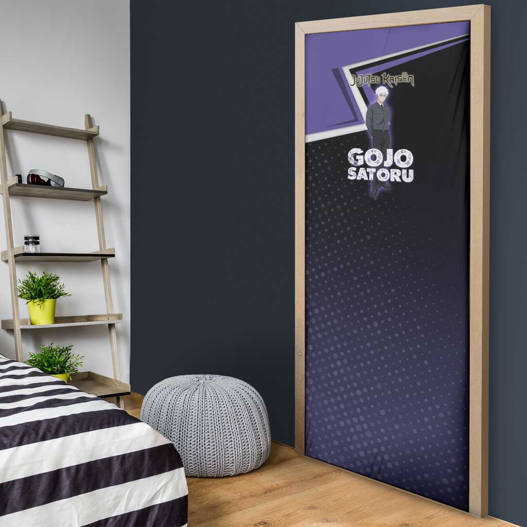 Gojo Satoru Door Cover Bold Anime Poster Style