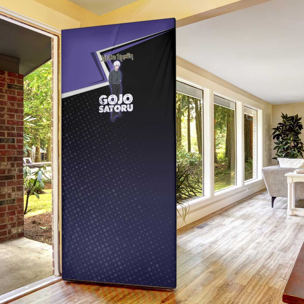 Gojo Satoru Door Cover Bold Anime Poster Style