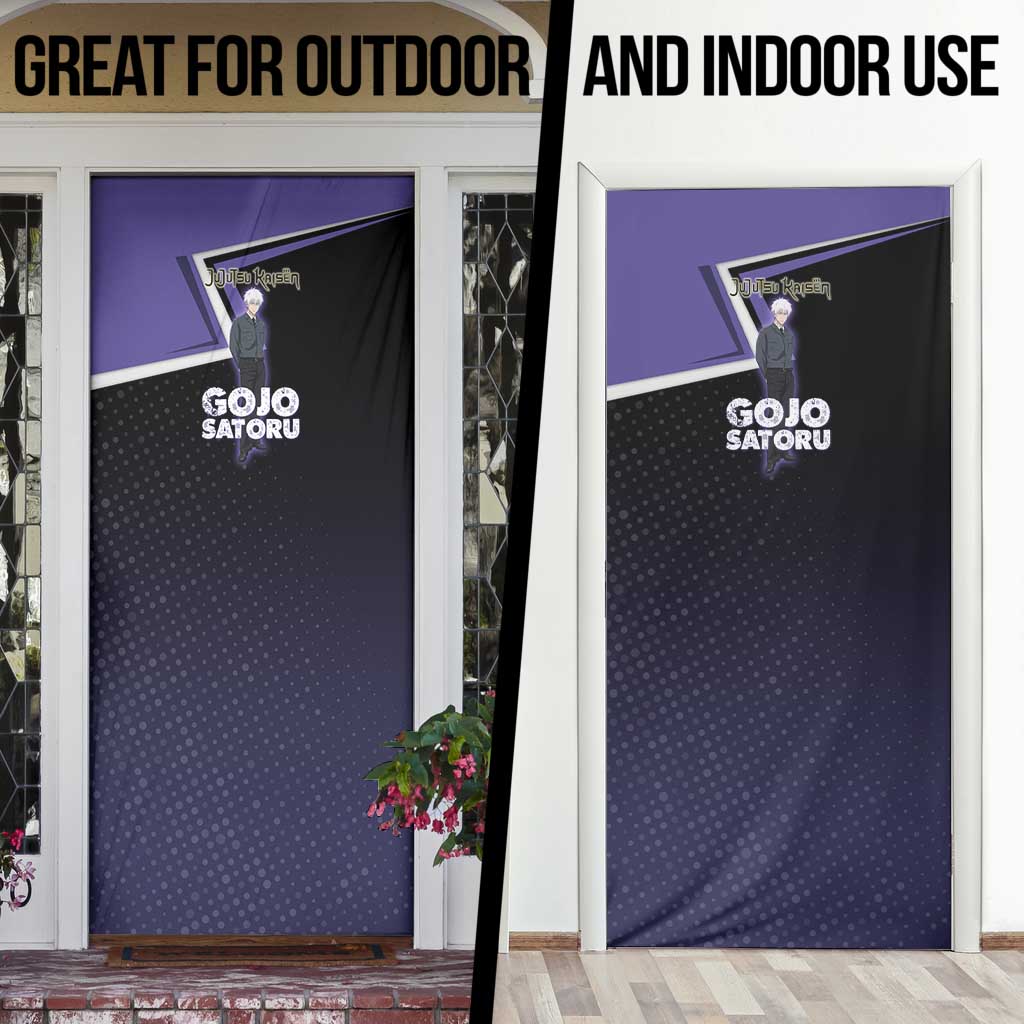 Gojo Satoru Door Cover Bold Anime Poster Style