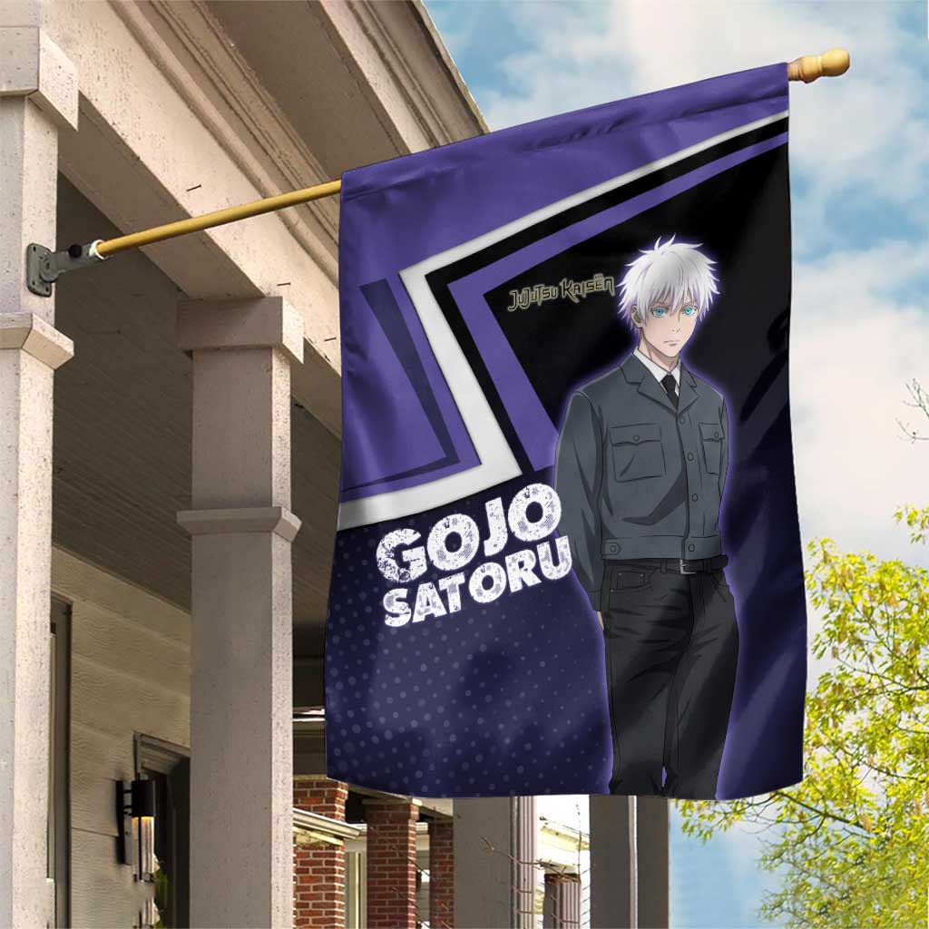 Gojo Satoru Garden Flag Bold Anime Poster Style