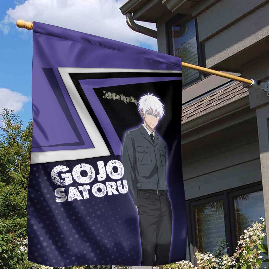 Gojo Satoru Garden Flag Bold Anime Poster Style