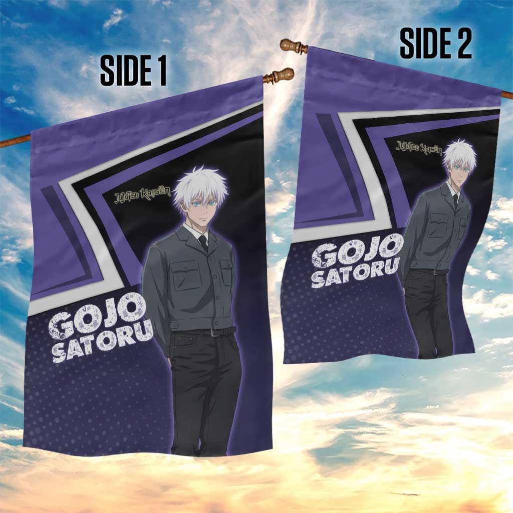 Gojo Satoru Garden Flag Bold Anime Poster Style