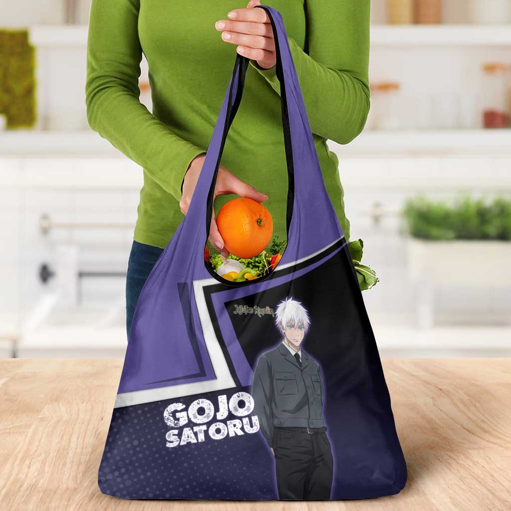 Gojo Satoru Grocery Bag Bold Anime Poster Style