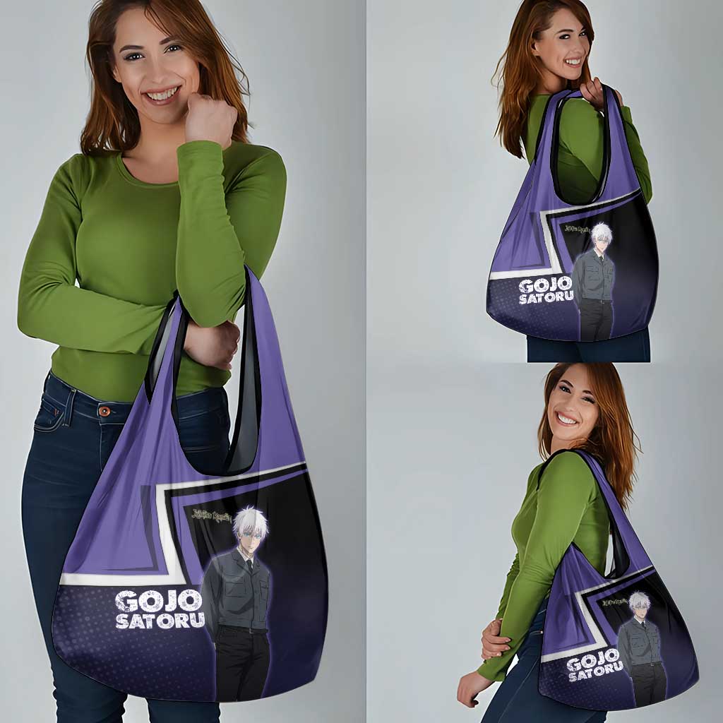 Gojo Satoru Grocery Bag Bold Anime Poster Style