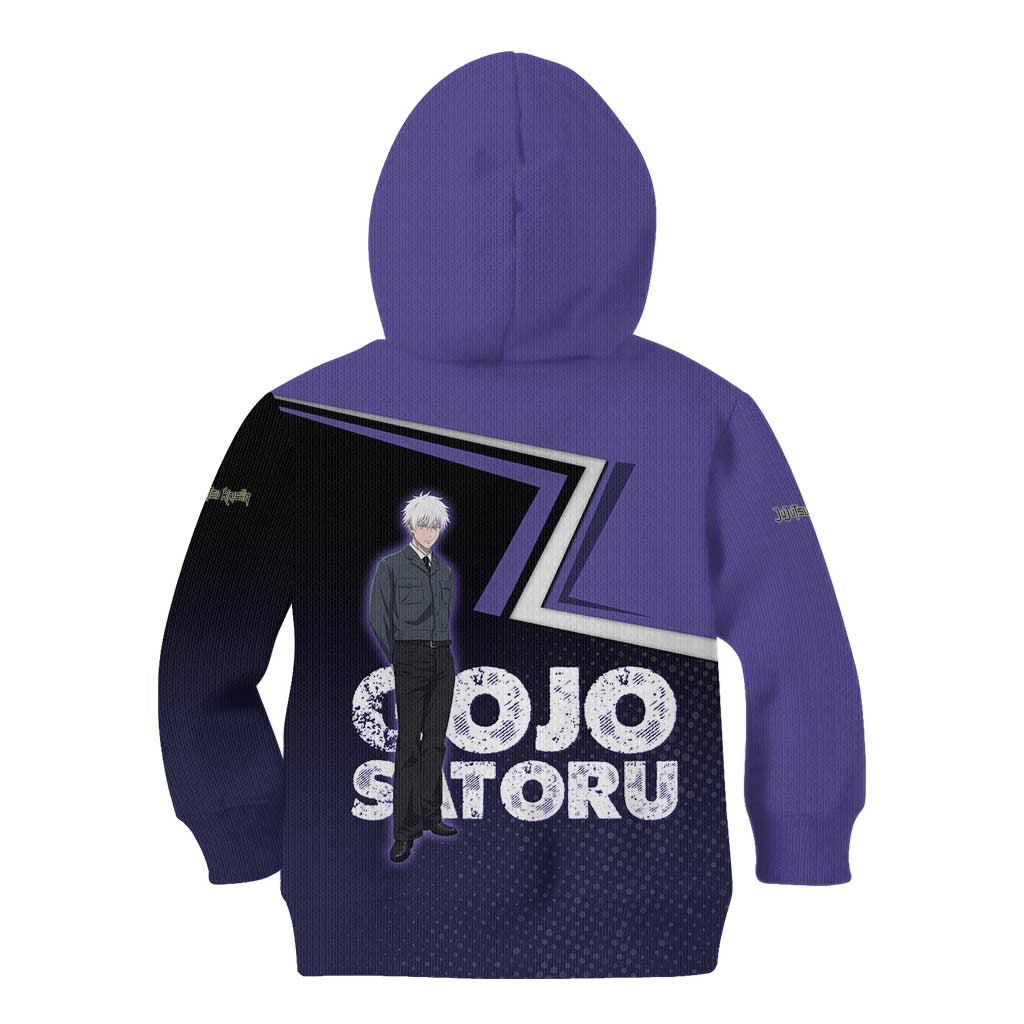 Gojo Satoru Kid Hoodie Bold Anime Poster Style