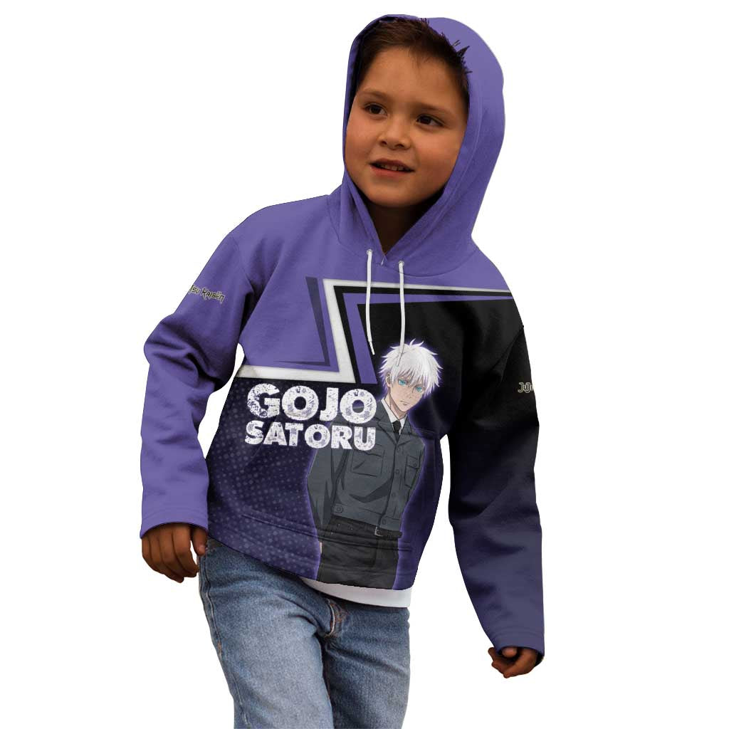 Gojo Satoru Kid Hoodie Bold Anime Poster Style