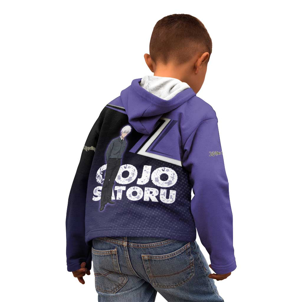 Gojo Satoru Kid Hoodie Bold Anime Poster Style