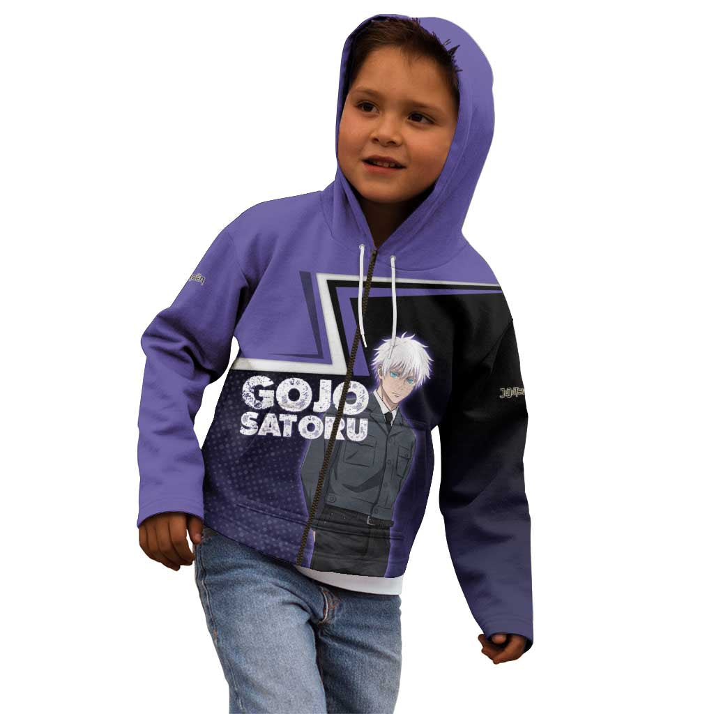 Gojo Satoru Kid Hoodie Bold Anime Poster Style
