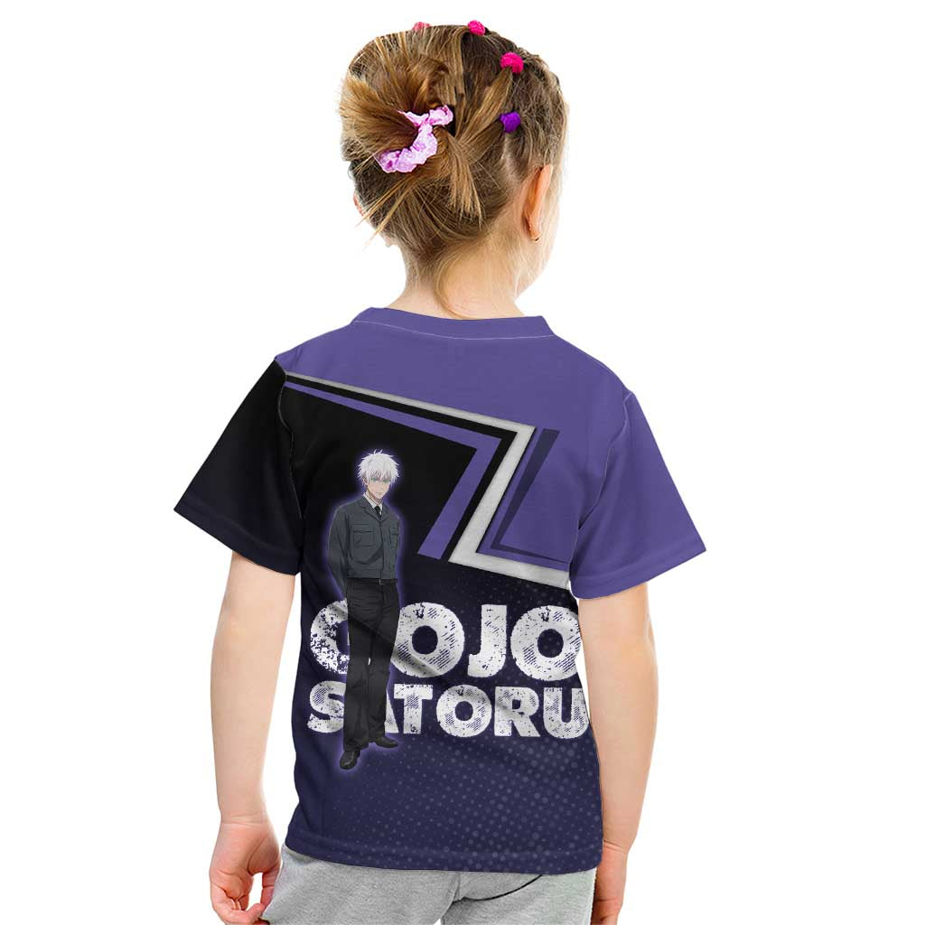 Gojo Satoru Kid T Shirt Bold Anime Poster Style