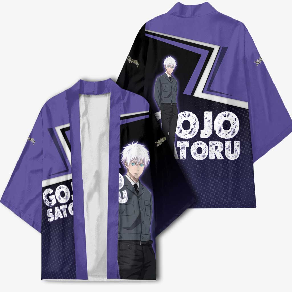 Gojo Satoru Kimono Bold Anime Poster Style