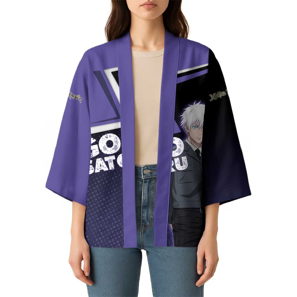Gojo Satoru Kimono Bold Anime Poster Style