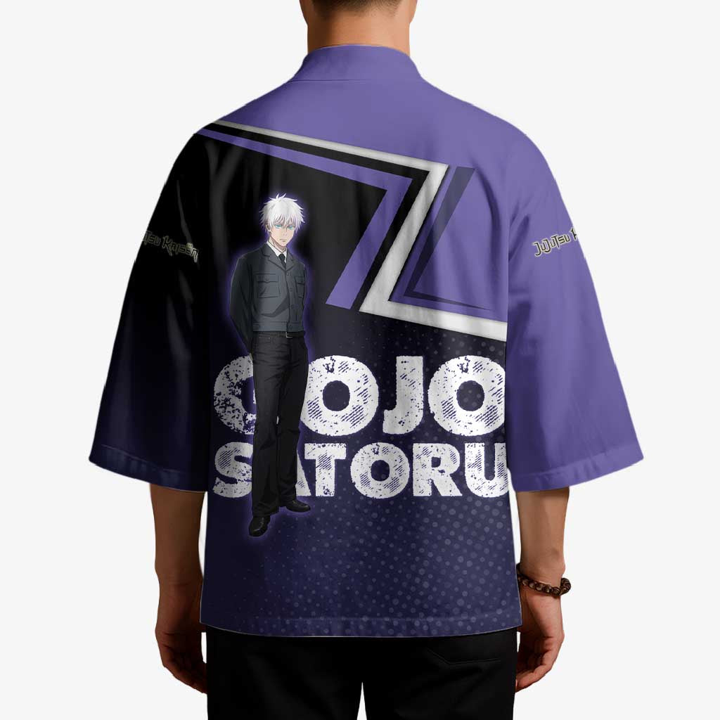 Gojo Satoru Kimono Bold Anime Poster Style