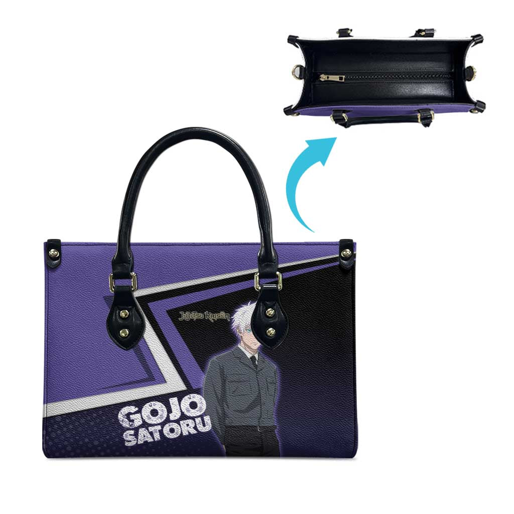Gojo Satoru Leather Bag Bold Anime Poster Style