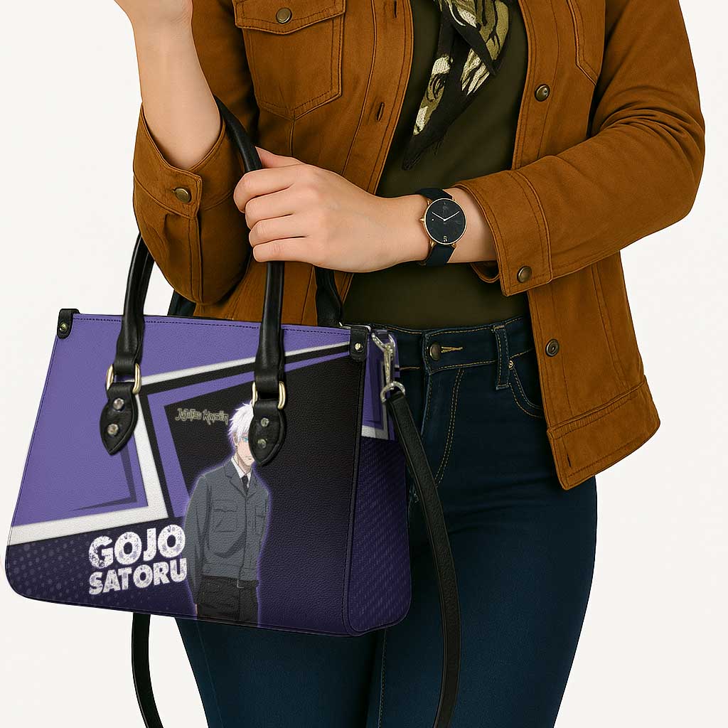 Gojo Satoru Leather Bag Bold Anime Poster Style
