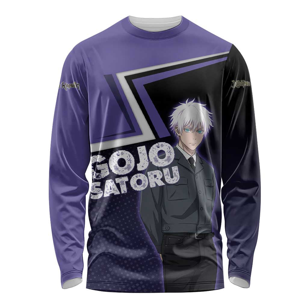 Gojo Satoru Long Sleeve Shirt Bold Anime Poster Style