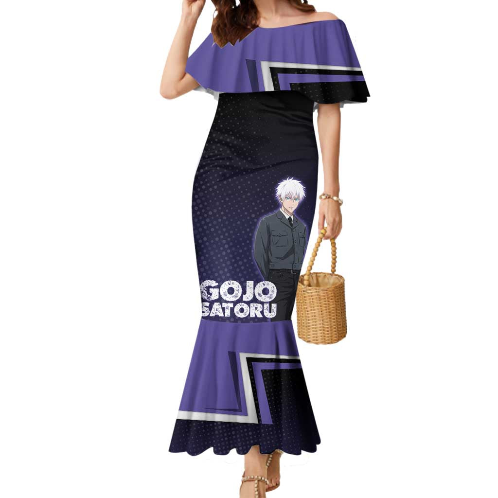Gojo Satoru Mermaid Dress Bold Anime Poster Style