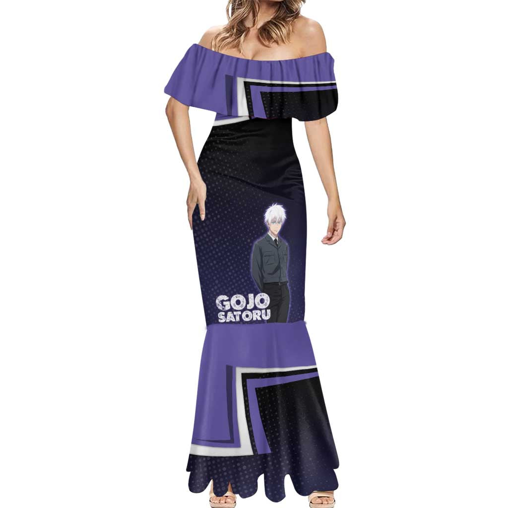 Gojo Satoru Mermaid Dress Bold Anime Poster Style