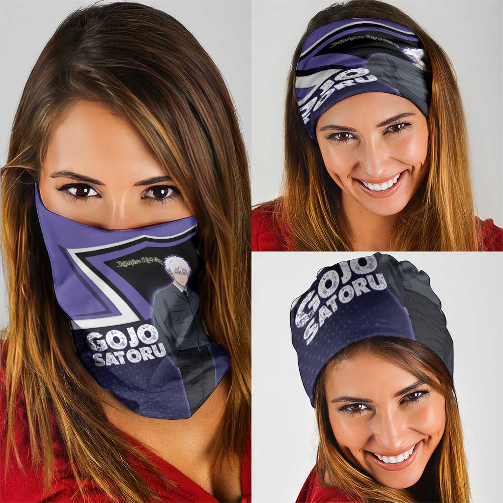 Gojo Satoru Neck Gaiter Bold Anime Poster Style