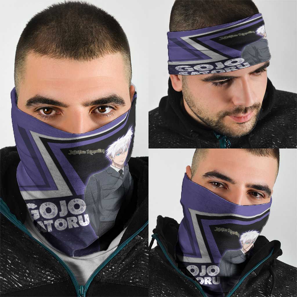 Gojo Satoru Neck Gaiter Bold Anime Poster Style