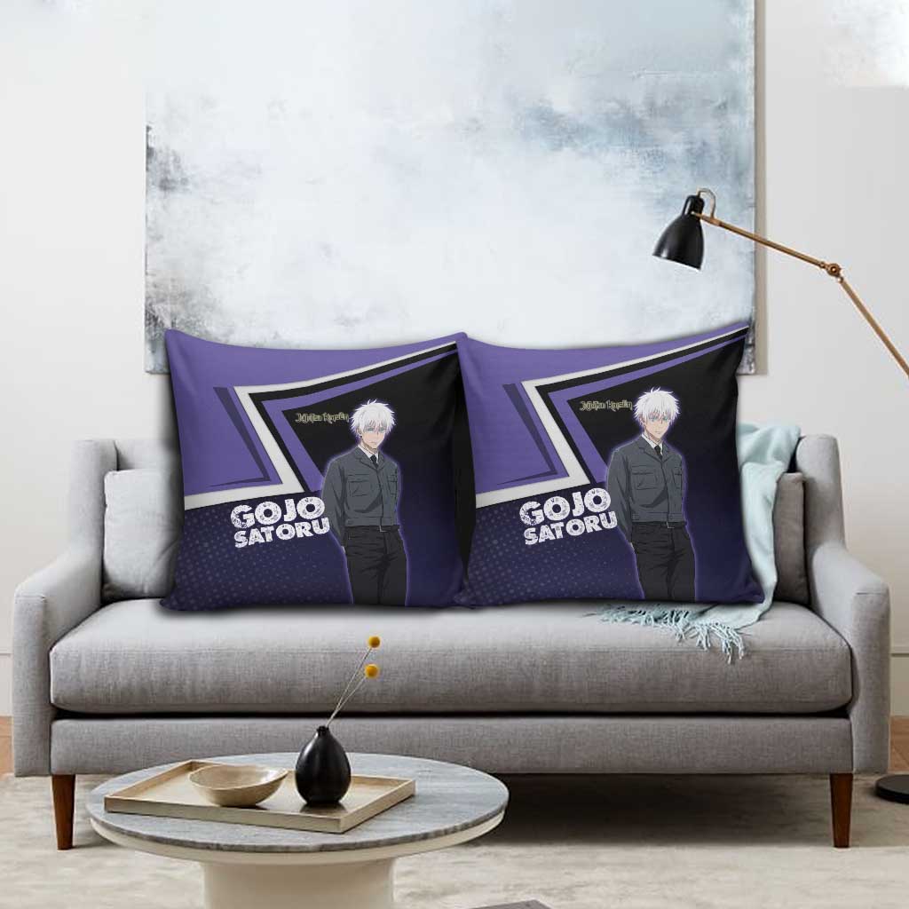 Gojo Satoru Pillow Cover Bold Anime Poster Style