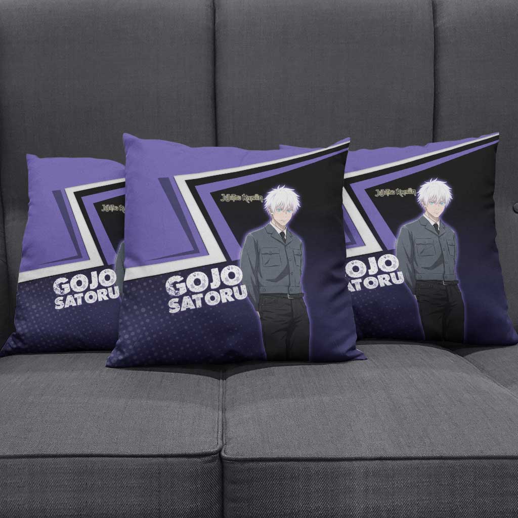 Gojo Satoru Pillow Cover Bold Anime Poster Style
