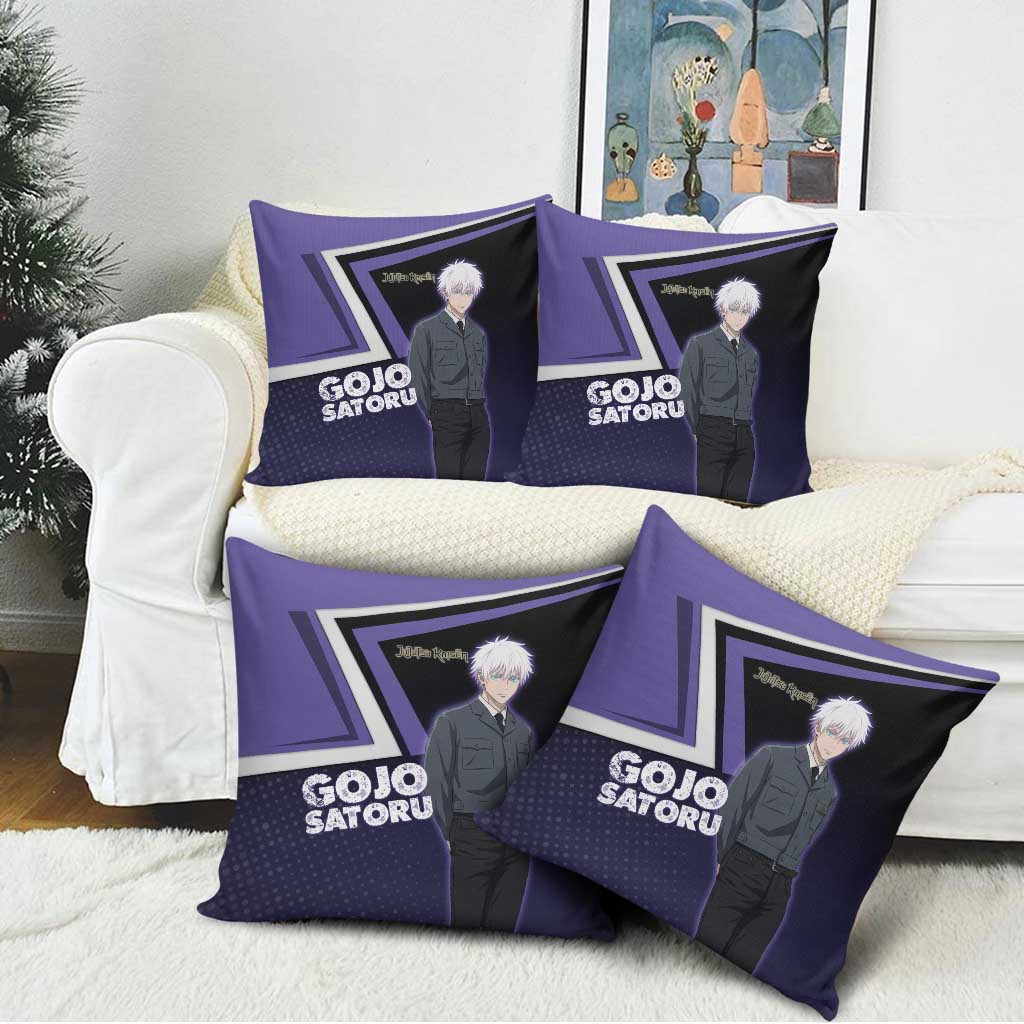 Gojo Satoru Pillow Cover Bold Anime Poster Style