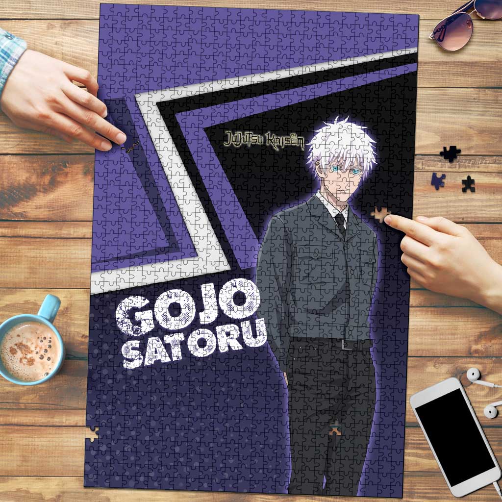 Gojo Satoru Puzzle Bold Anime Poster Style