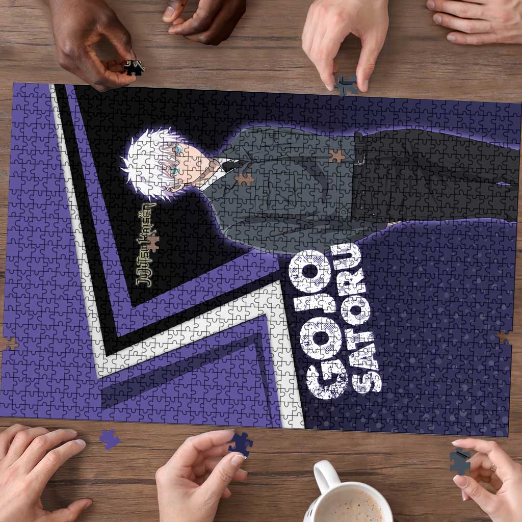 Gojo Satoru Puzzle Bold Anime Poster Style