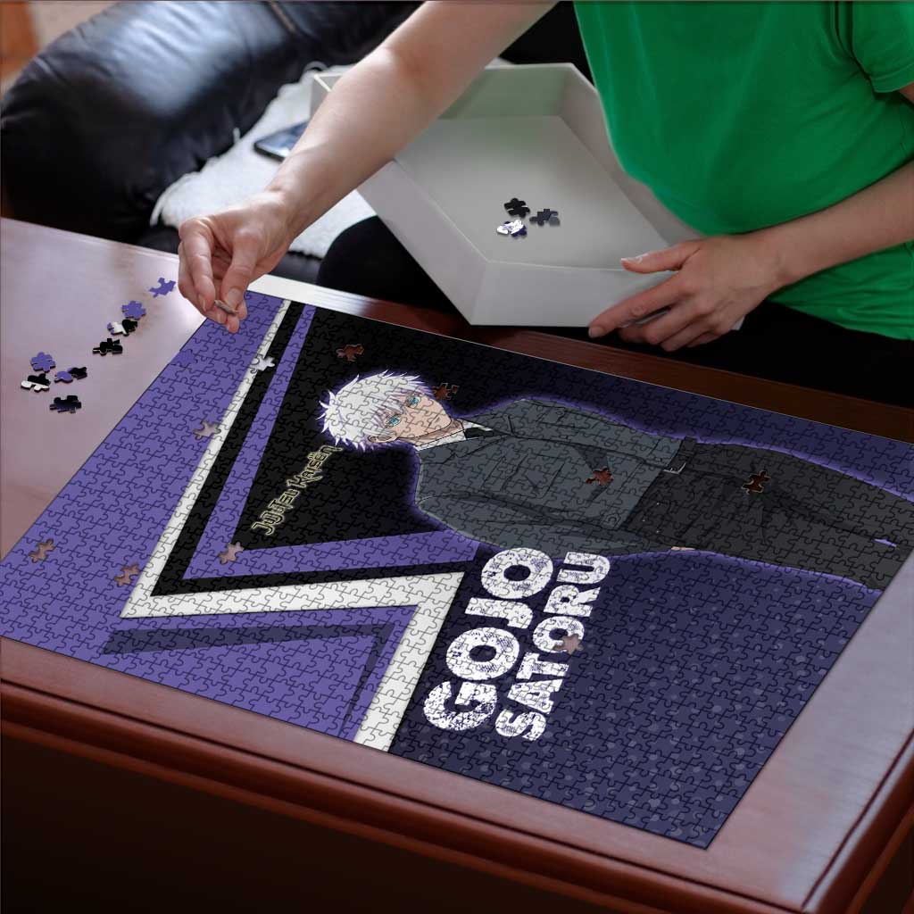 Gojo Satoru Puzzle Bold Anime Poster Style