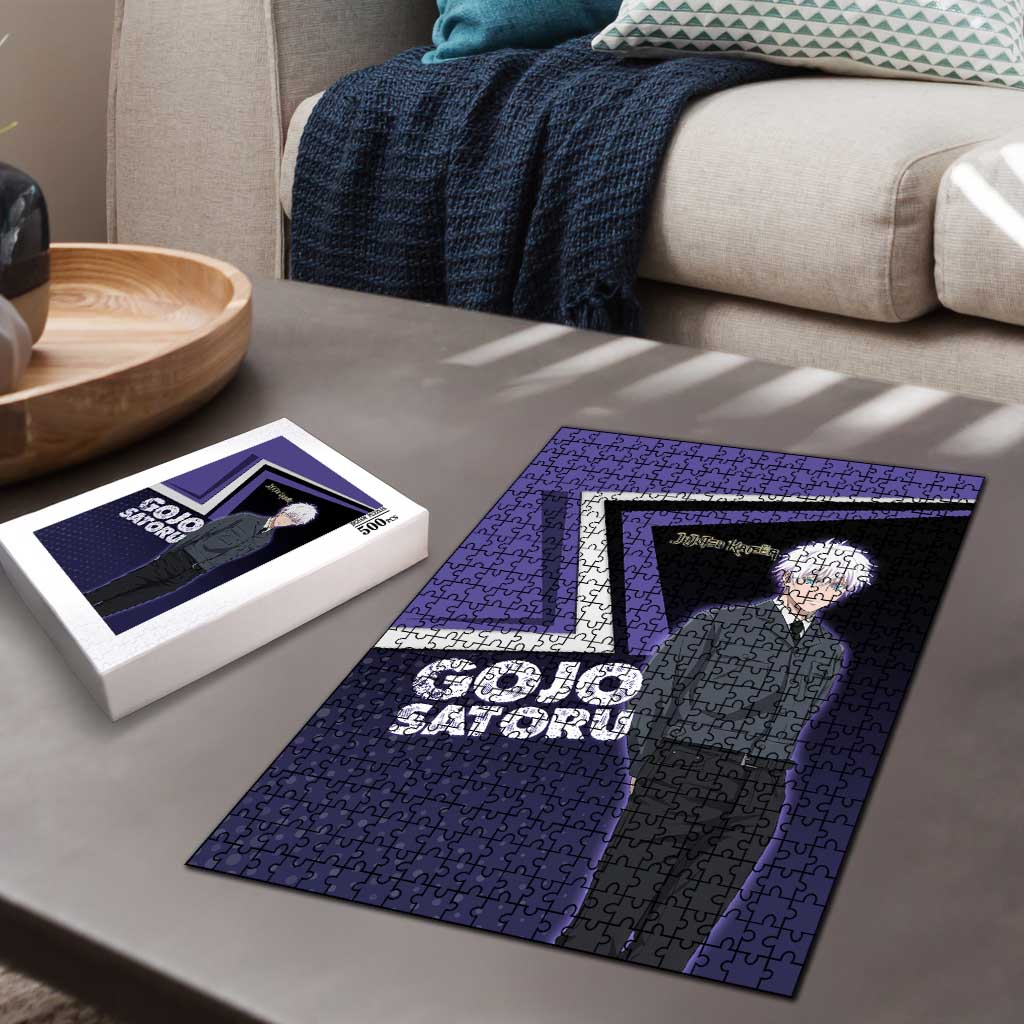 Gojo Satoru Puzzle Bold Anime Poster Style