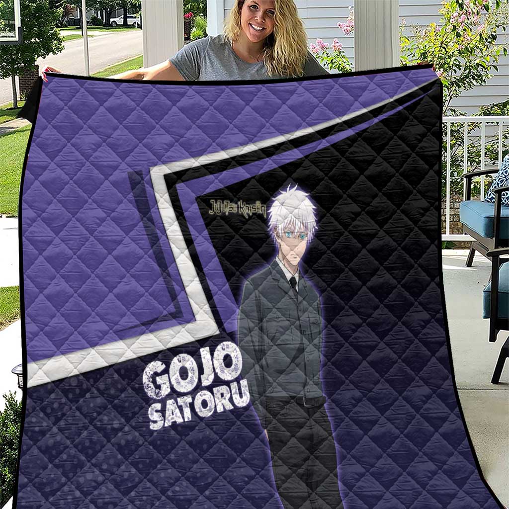 Gojo Satoru Quilt Bold Anime Poster Style